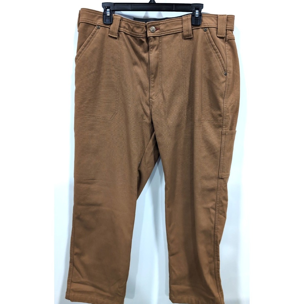 Coleman Fleece Lined Pants Utility Stretch Canvas Work Brown Men's SZ 38/30 NWT